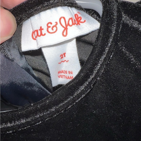 Baby Toddler Girl 2T Black and Red Plaid Long Sleeve Dress - Picture 2 of 6